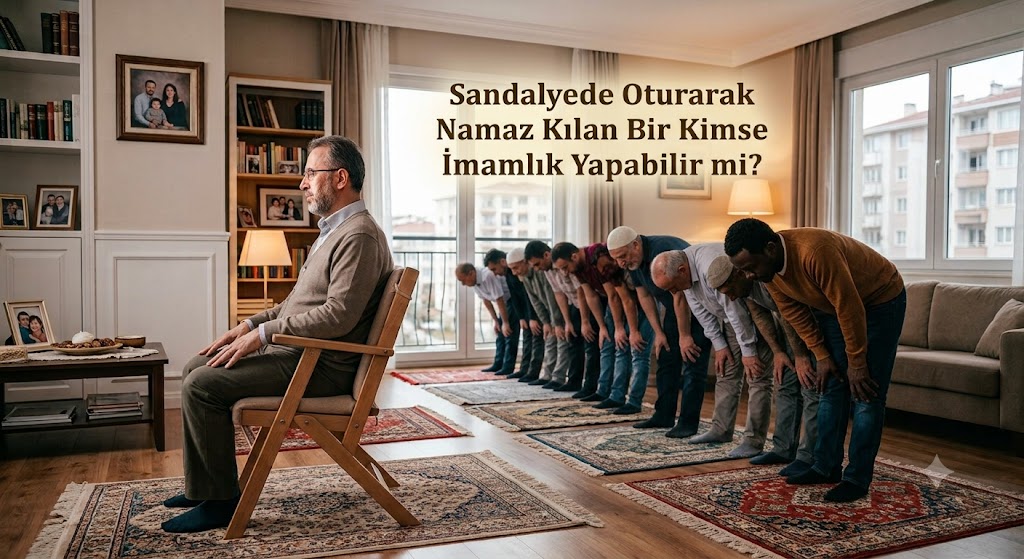 Sandalyede oturarak veya ima ile namaz kılan bir kimse, ayakta namaz kılanlara imamlık yapabilir mi?